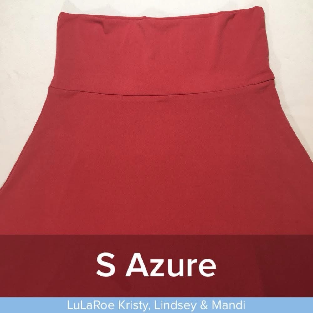 LuLaRoe Women's Azure - Watermelon Red A-Line Skirt